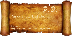 Perdéli Dalibor névjegykártya